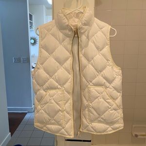JCrew Women’s Quilted white vest